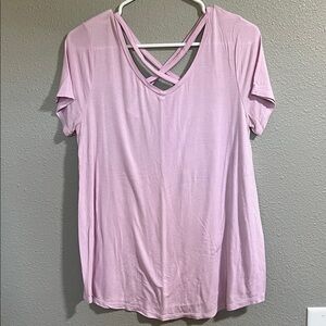 Maternity Lilac Crisscross T-Shirt